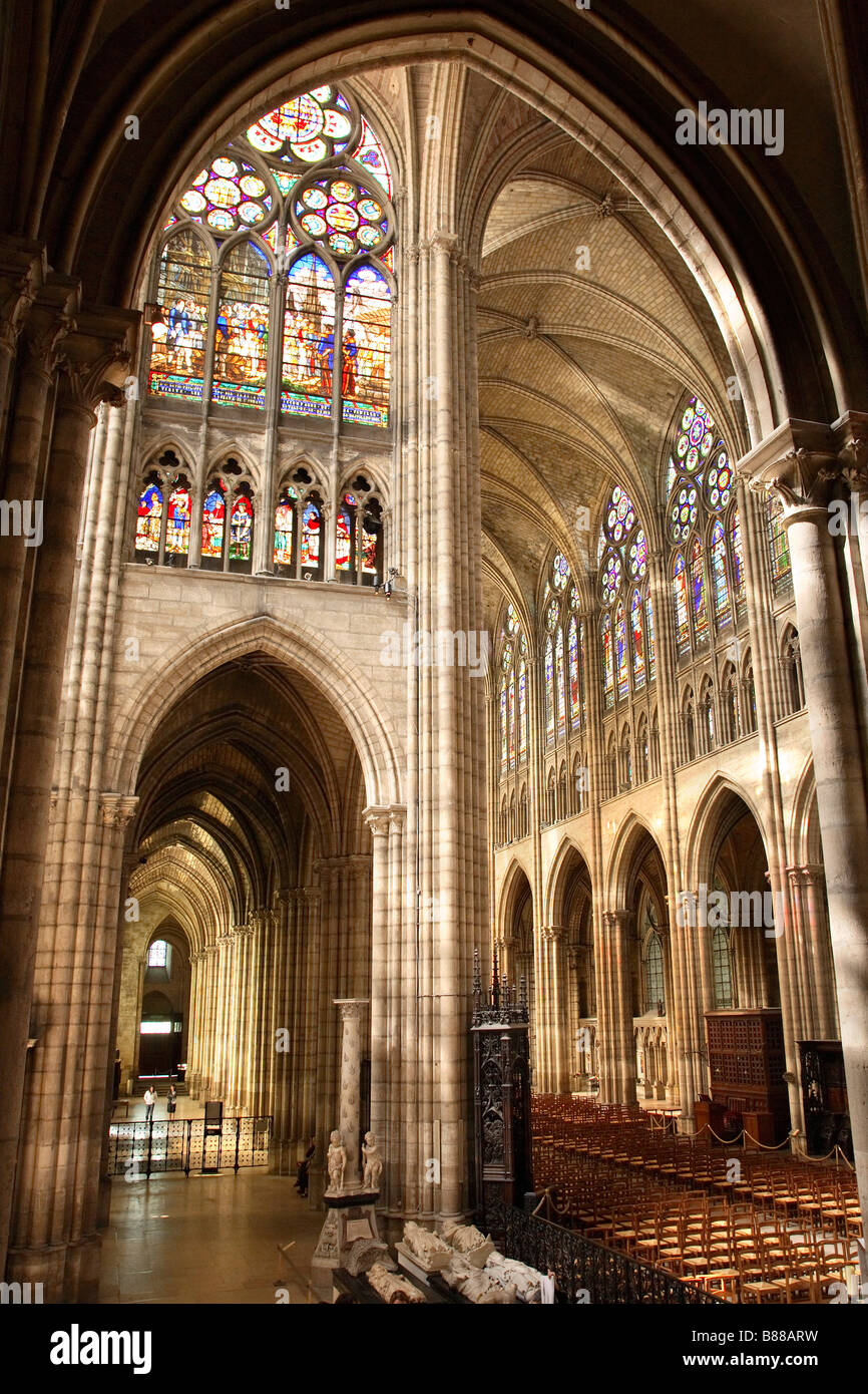 Basilica Of Saint Denis Stained Glass Hi-res Stock Photography And ...