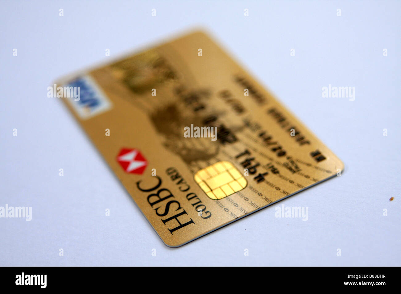 gold, credit, card, 'gold credit card' visa, hsbc, debit, debt, bank, money, borrow, loan Stock Photo