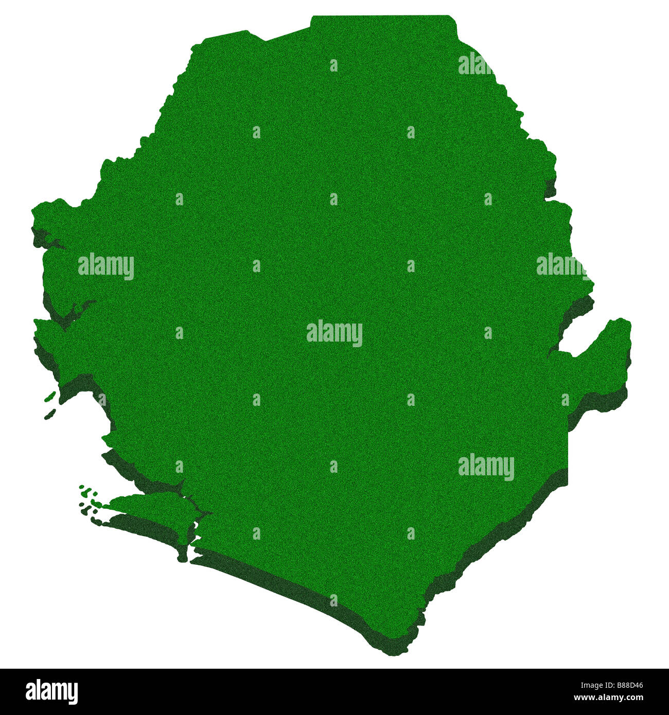Outline map of Sierra Leone Stock Photo - Alamy