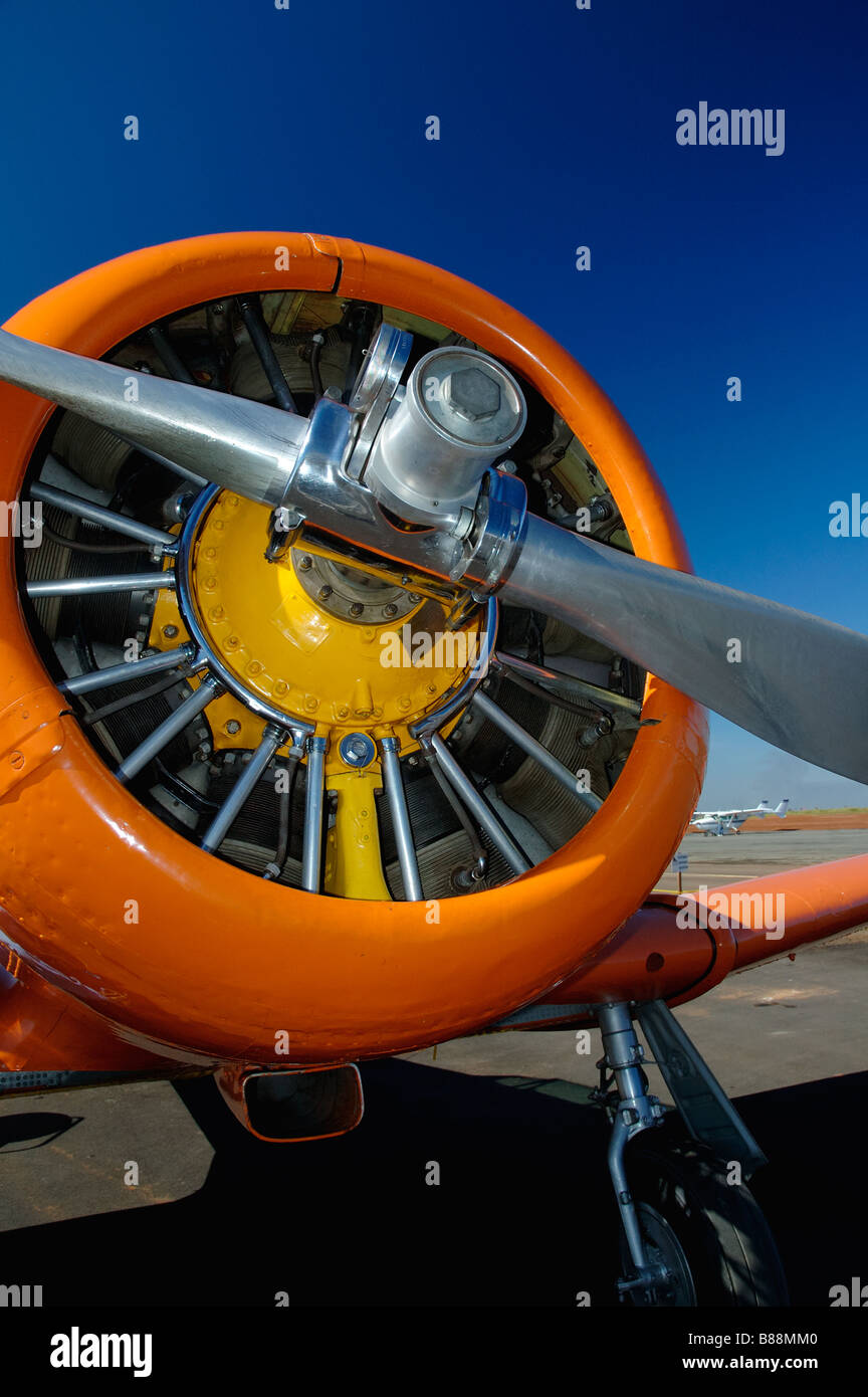 Texan T6 radial engine and propeller Stock Photo Alamy
