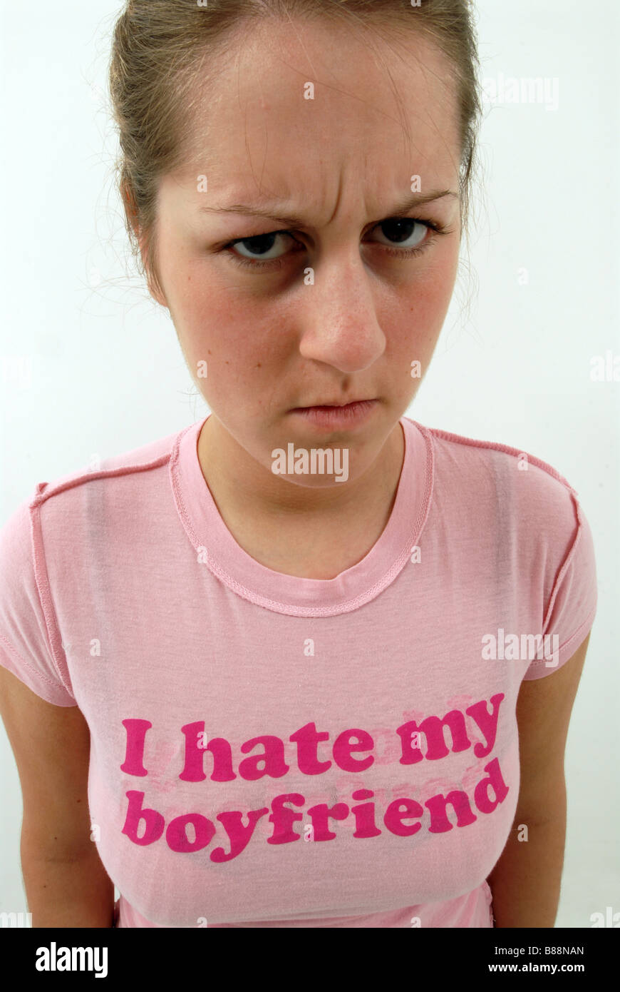 I hate my boyfriend Stock Photo - Alamy