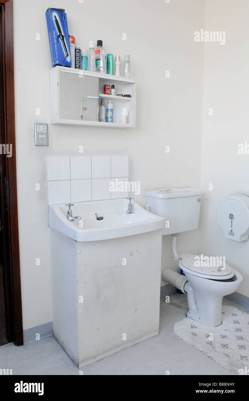 Old Bathroom Sink and Toilet Stock Photo Alamy