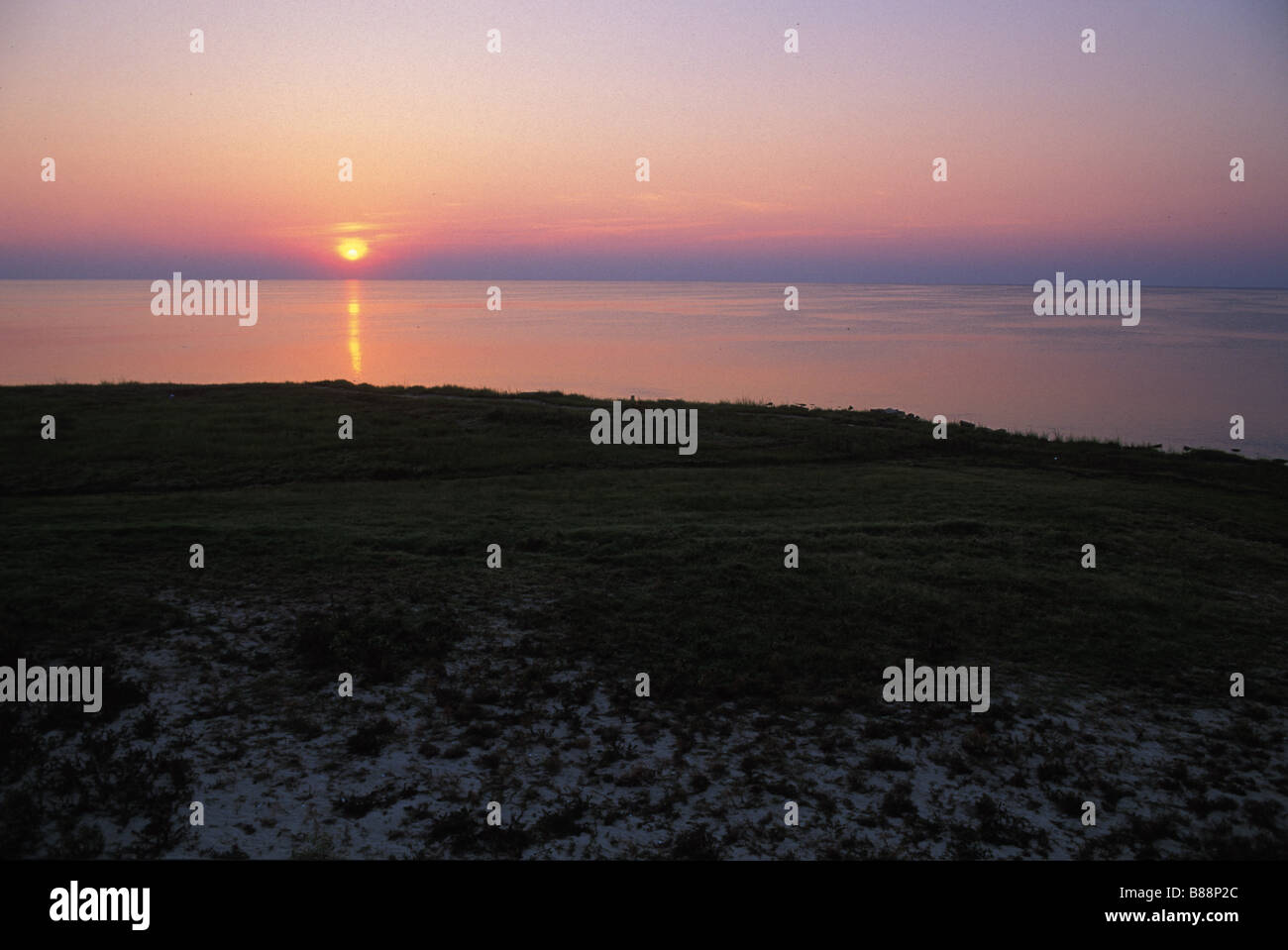 Sunset Pamlico Sound Outer Banks North Carolina Stock Photo Alamy