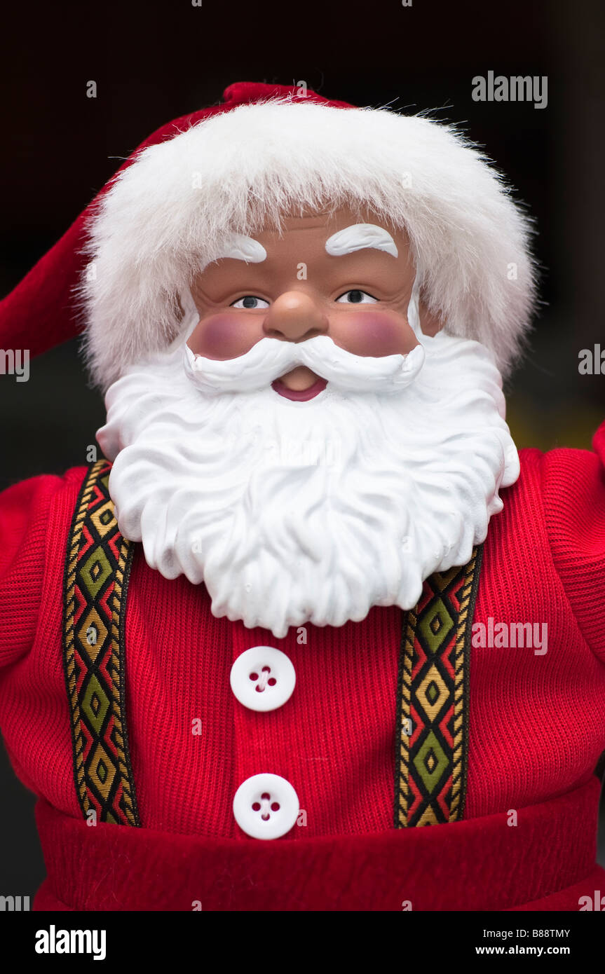 Toy Santa Claus in red Stock Photo