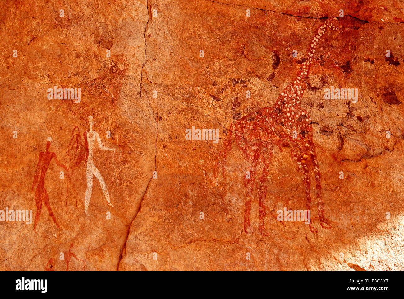 Rock paintings in Wan Amil Stock Photo