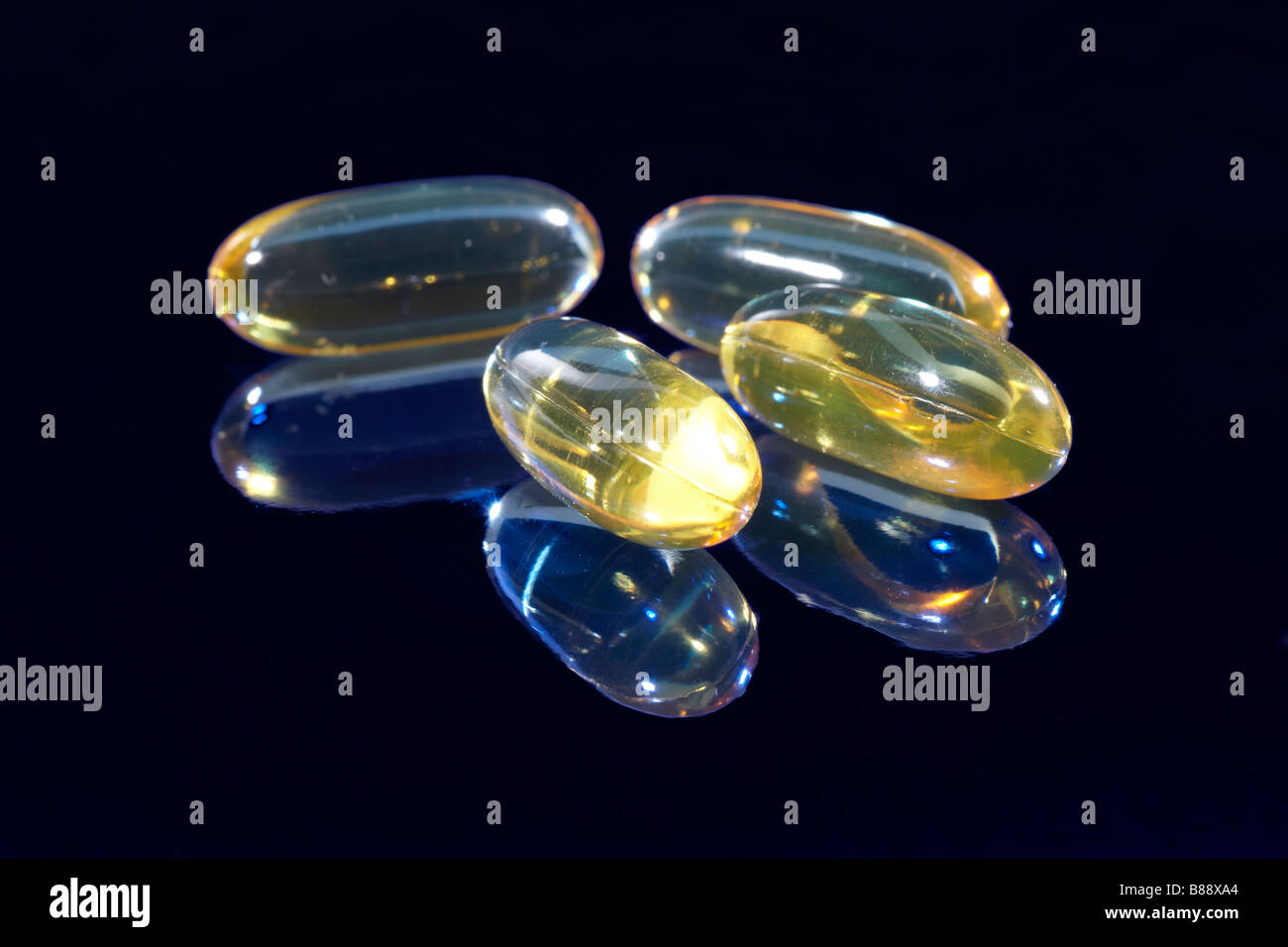 Fish Oil Capsules Stock Photo Alamy