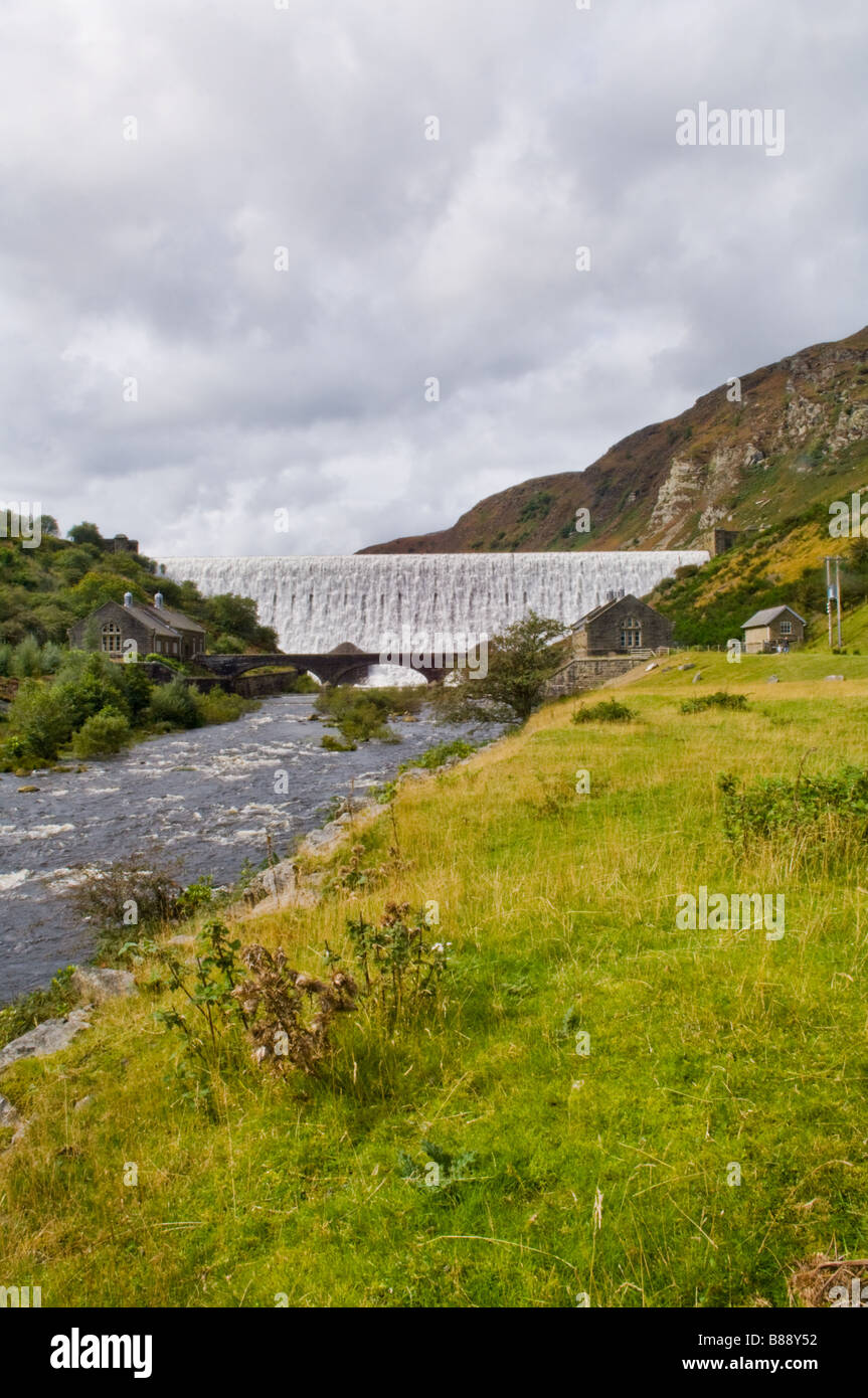 Elan Valley visitors centre in powys in Wales with Caban Coch dam