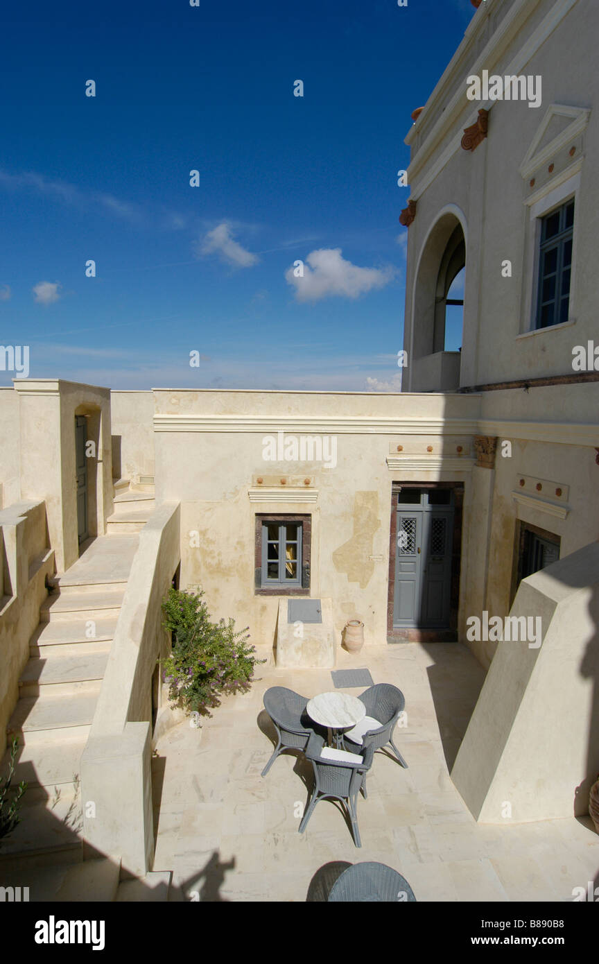 'Zannos Melathron Hotel' at Pirgos, Santorini island Greece 2006 Stock Photo