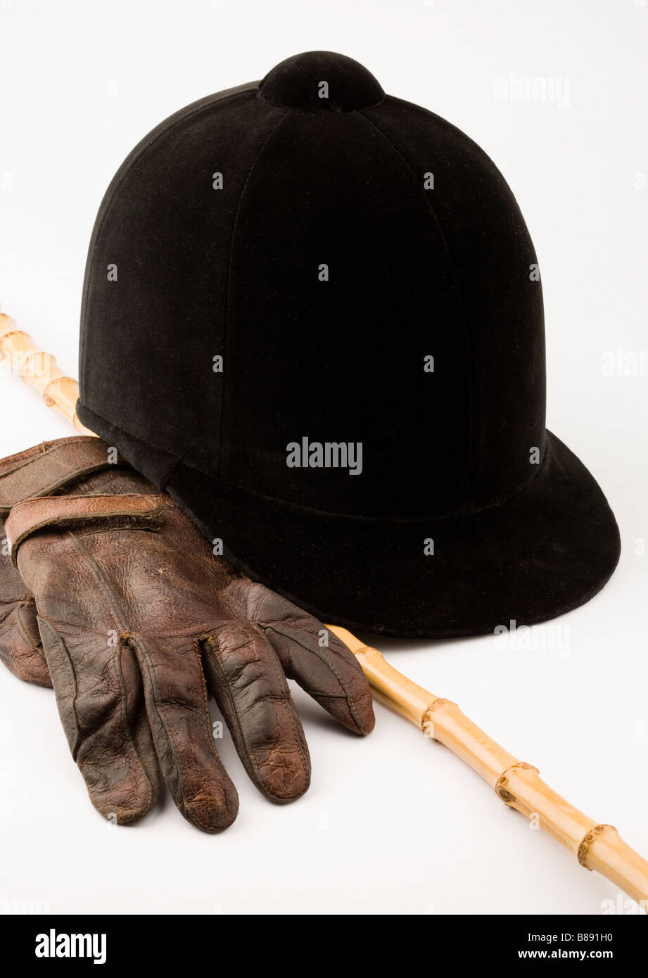Hat Gloves and Cane Stock Photo