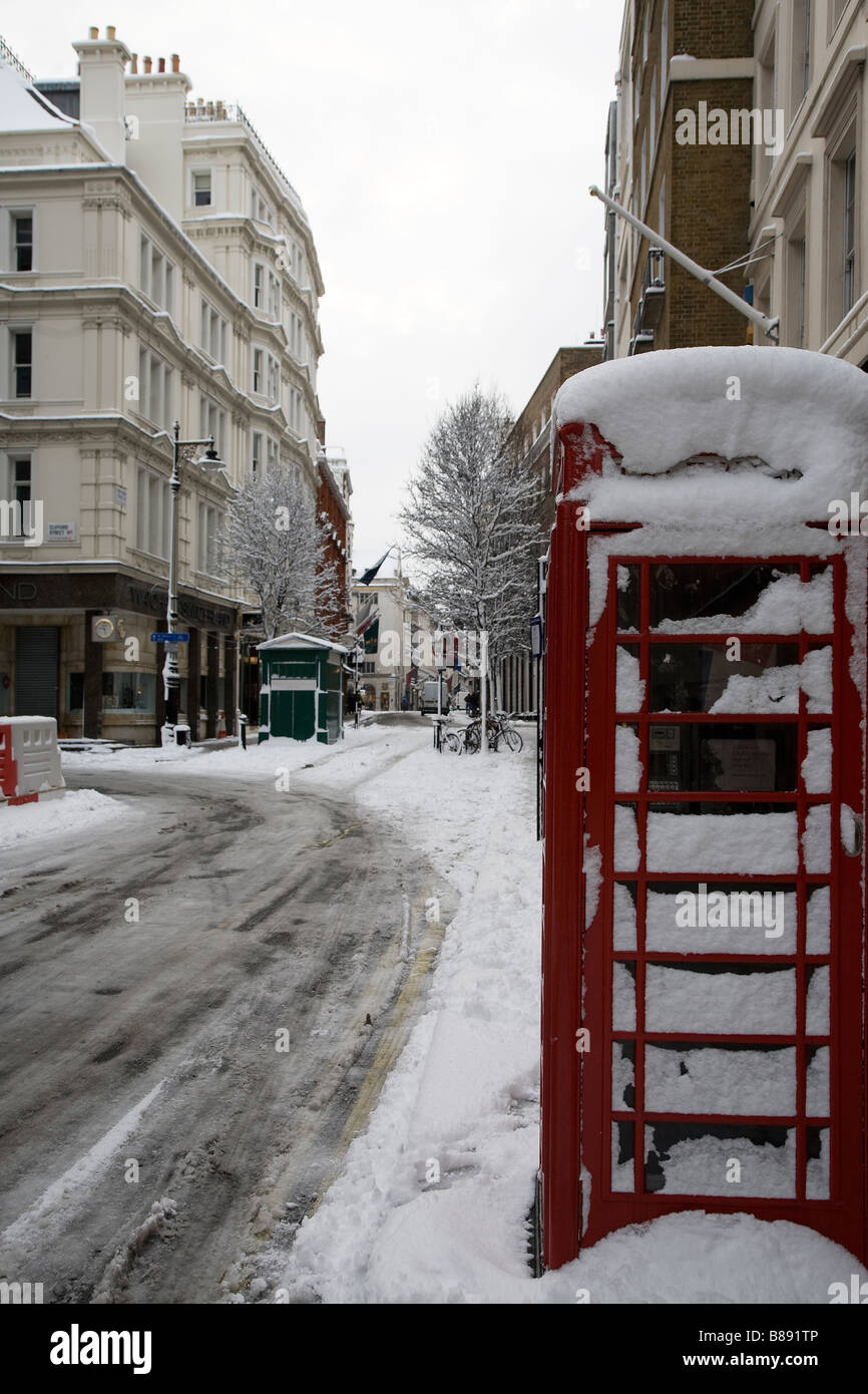 Bond Street in the Snow Stock Photo