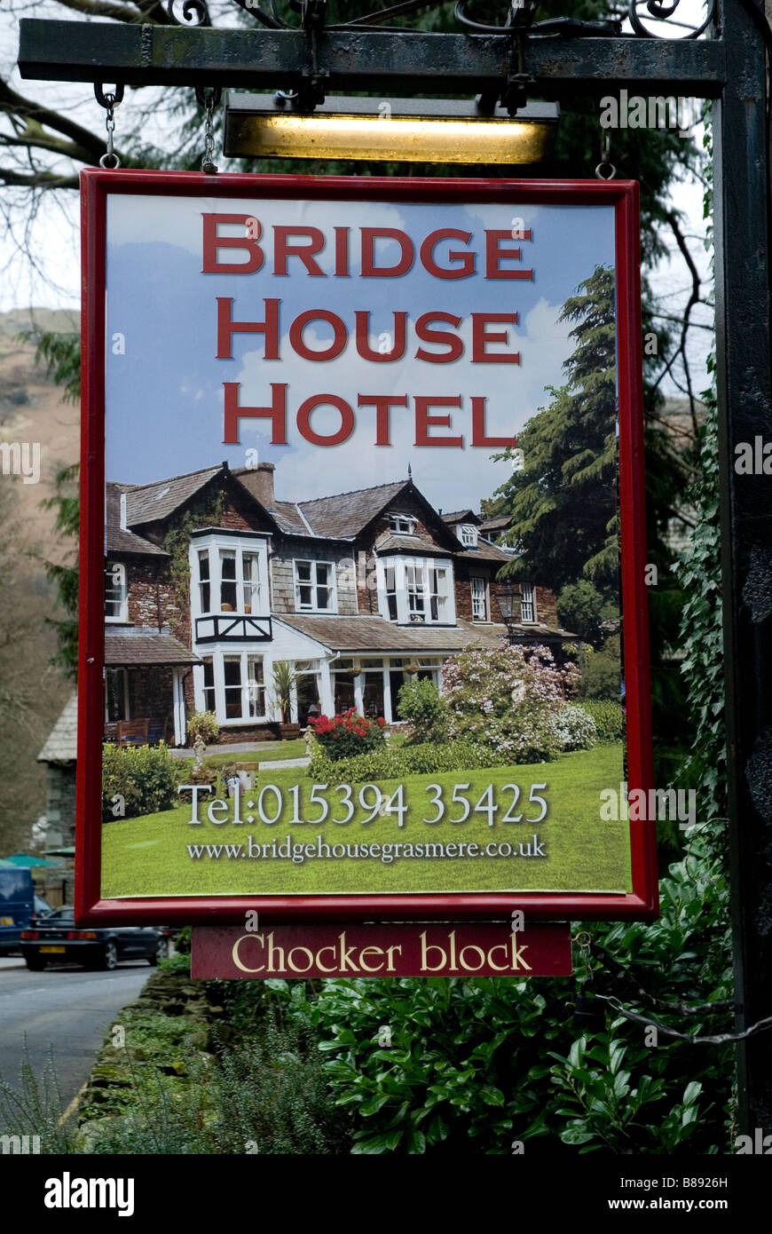 Full house at the Bridge House Hotel , Grasmere , Cumbria , England Stock Photo
