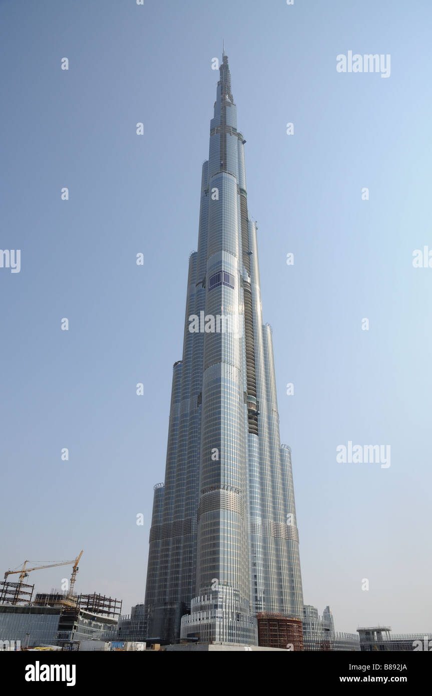World tallest skyscraper Burj Dubai. January 2009 Stock Photo