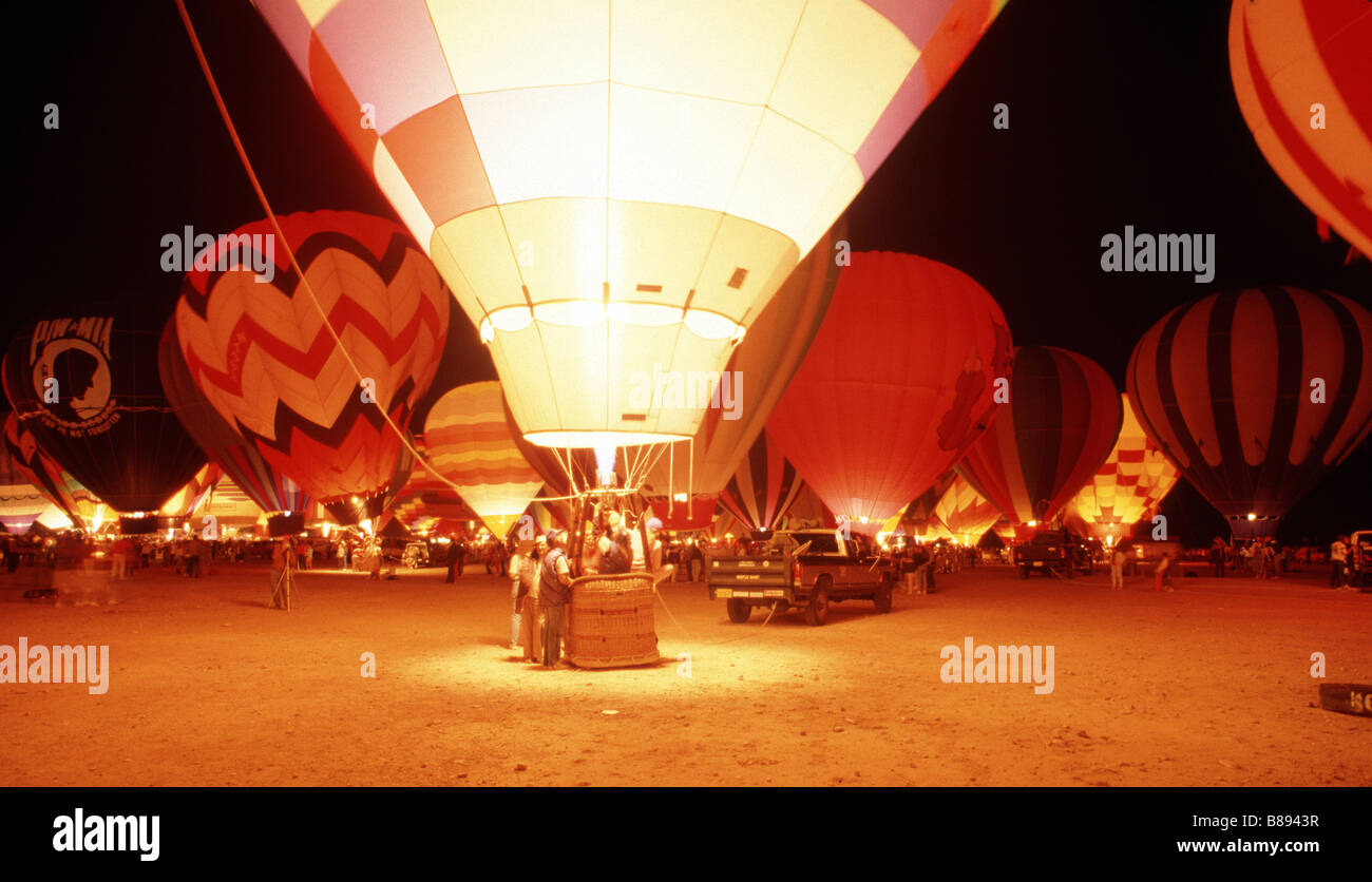 Night Time Balloon Glow Albuquerque International Balloon Fiesta New