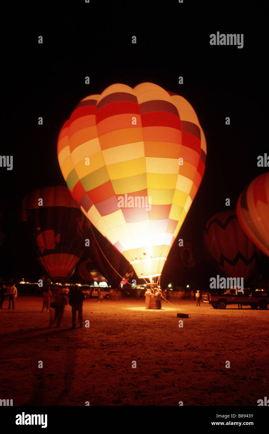 Night Time Balloon Glow Albuquerque International Balloon Fiesta New