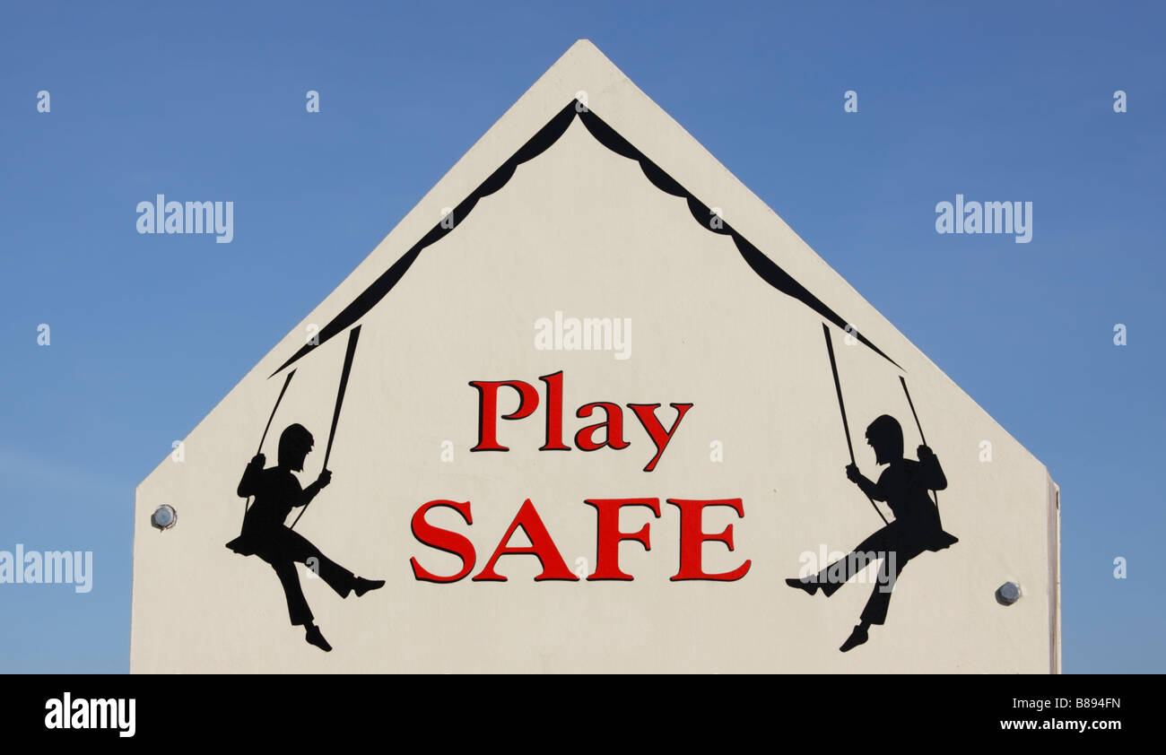 sign in playground, Long Island, New York Stock Photo Alamy