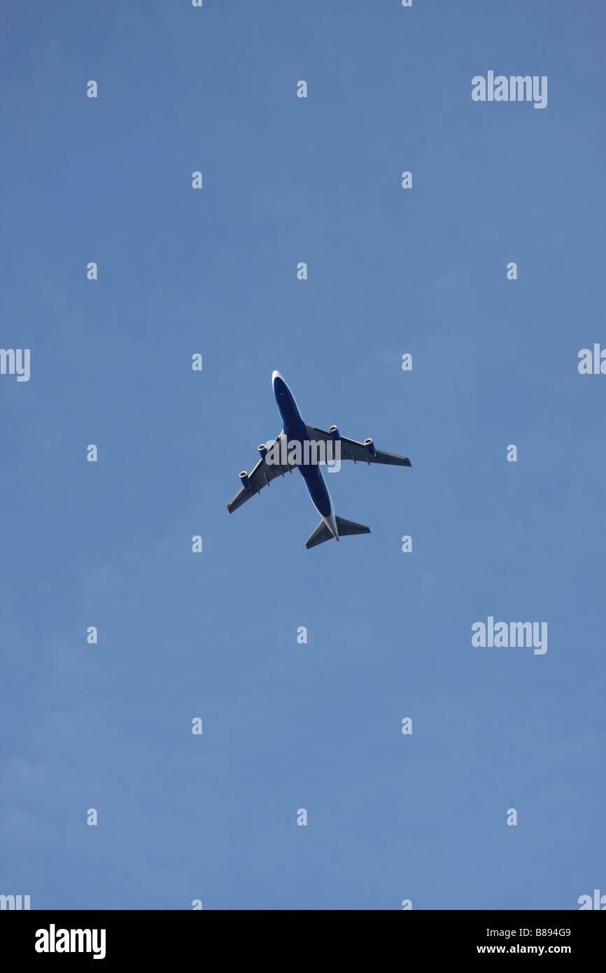Boeing 747 over Long Island, New York, enroute to JFK airport, New York