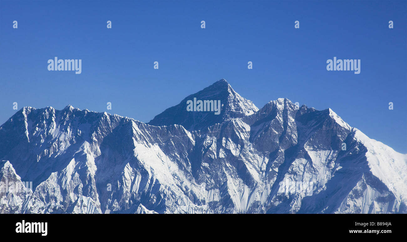 Mount Everest or Sagarmathan Nepal Stock Photo