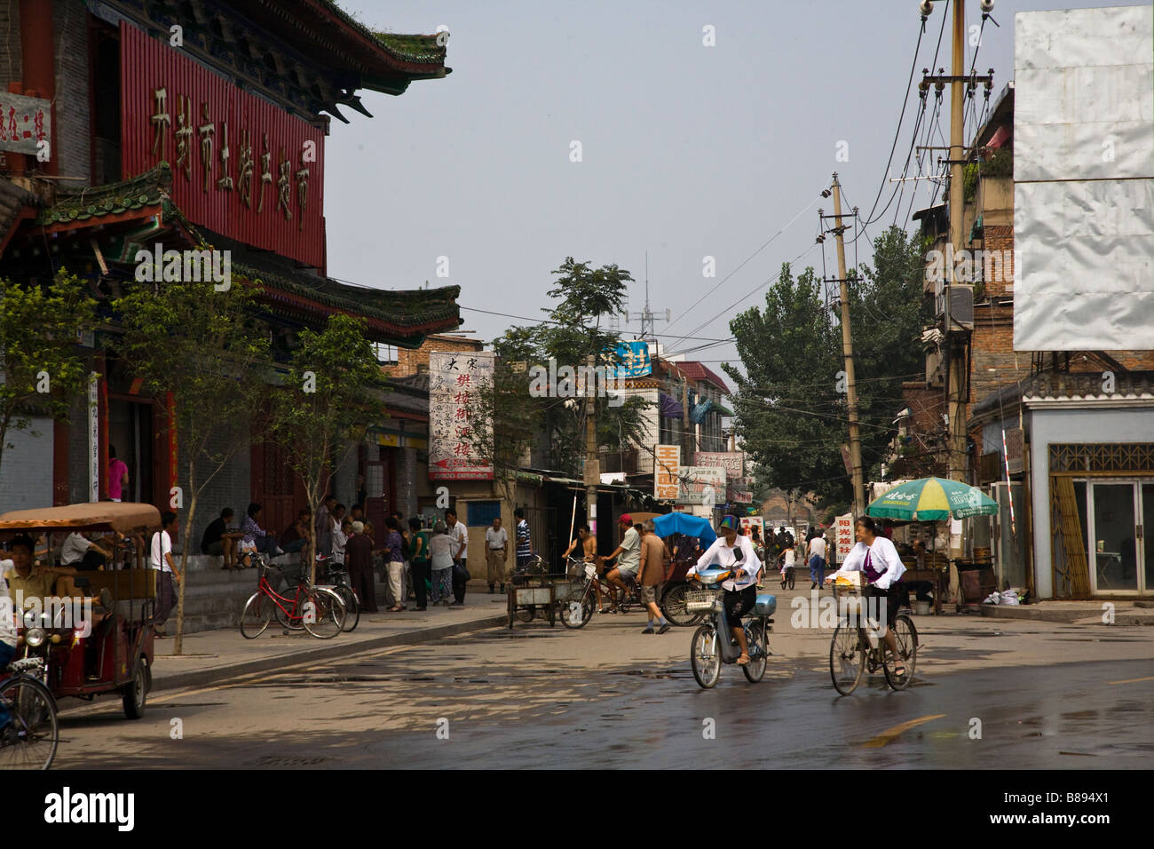 Historical center of Kaifeng, ancient capital of China during the Song dynasty, famed for its jewish community. Stock Photo