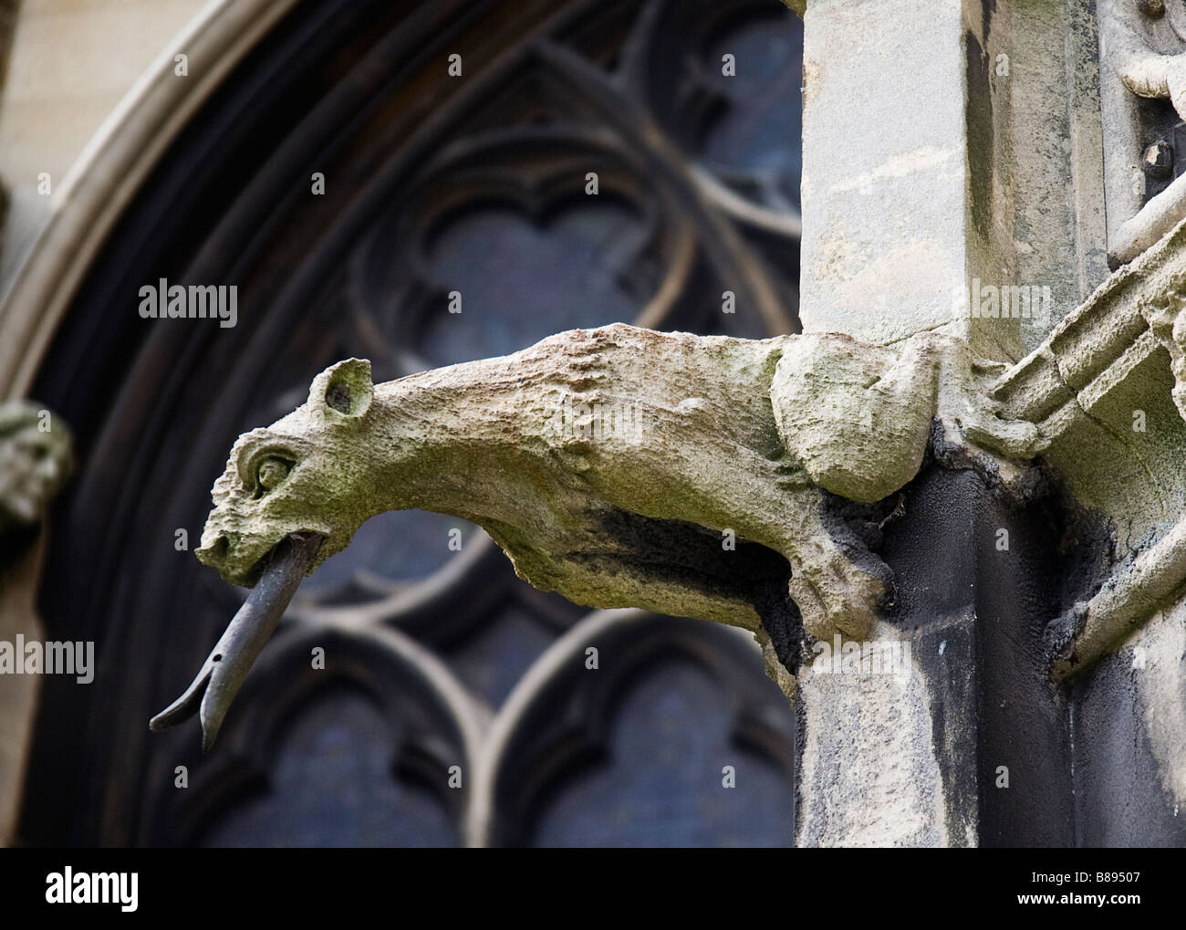 Gargoyle on Victorian Neo Gothic Church Stock Photo