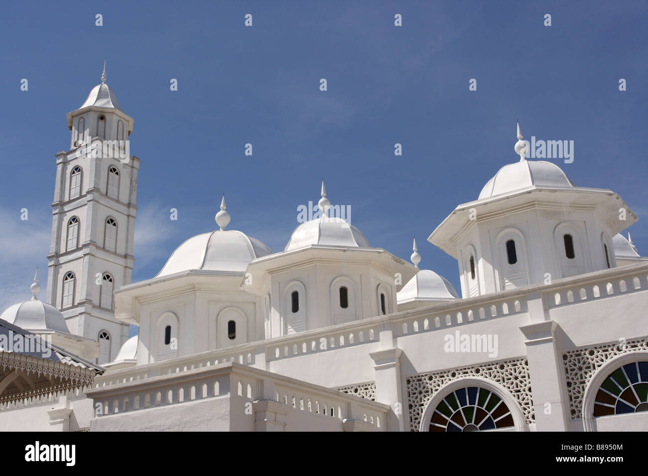 Abidin Mosque Popularly Known As The White Mosque In Kuala Stock Photo Alamy