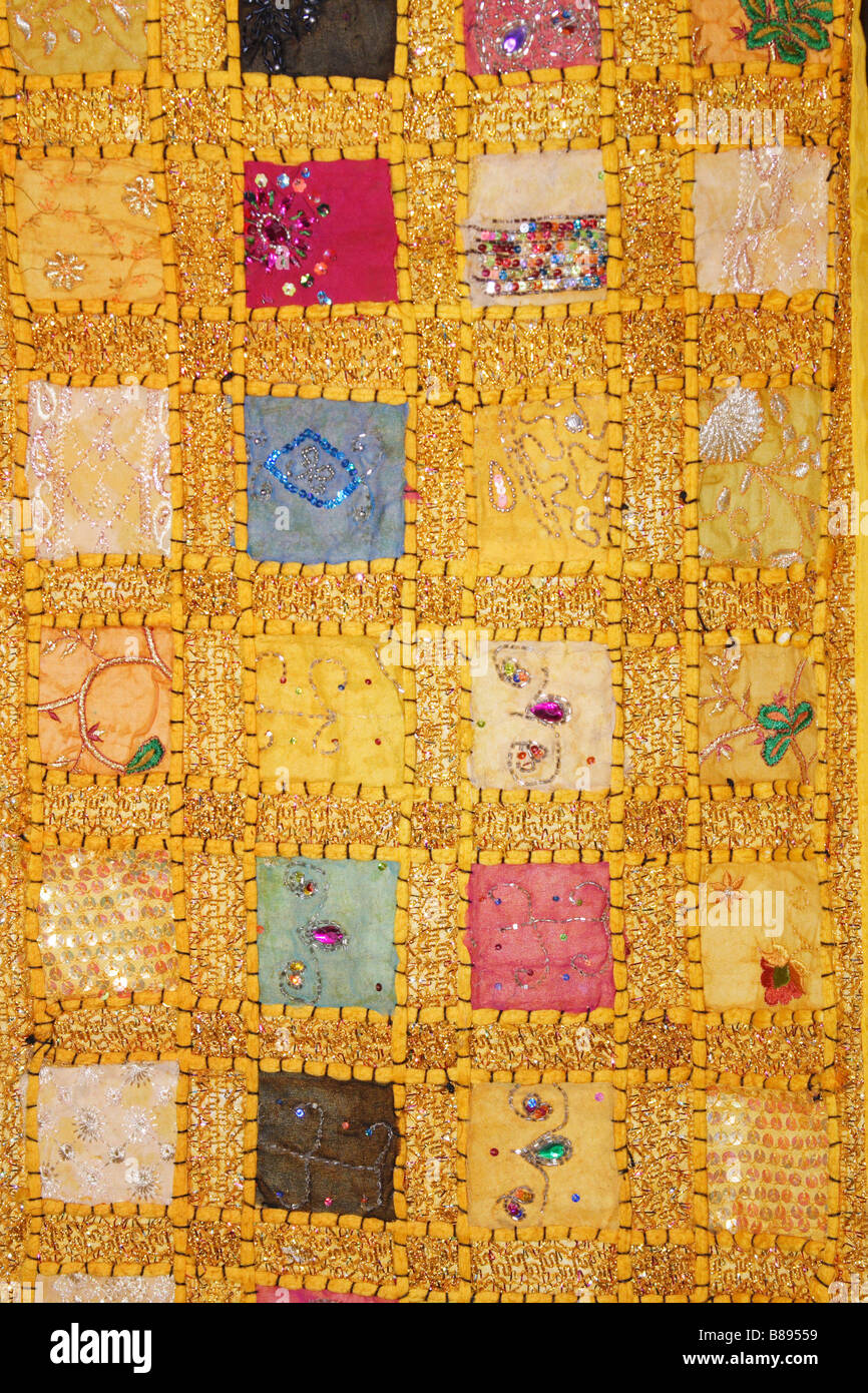 Exotic Patchwork Quilt Stock Photo