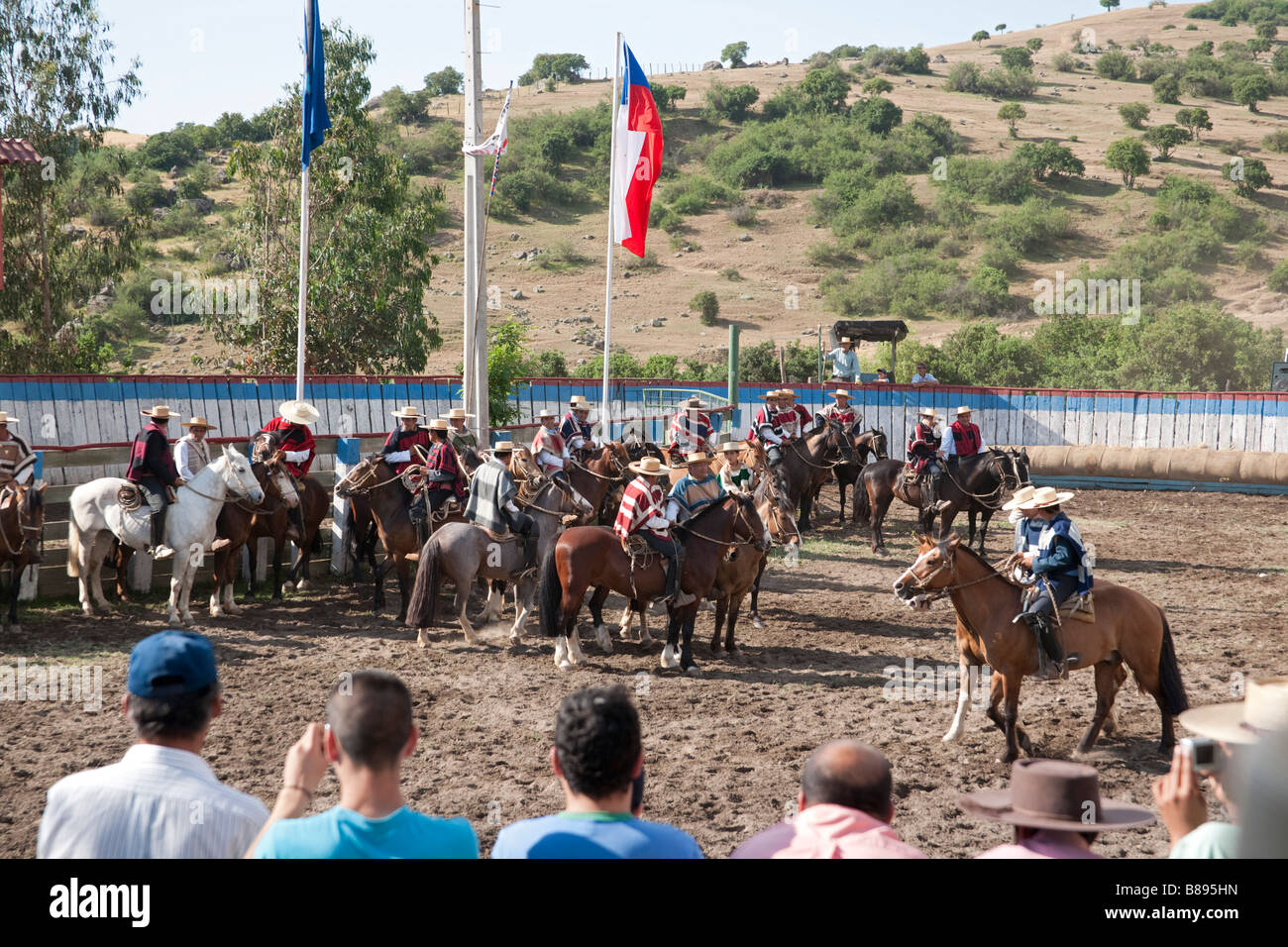Chilean Rodeo in Los Cerrillos, Chile Stock Photo