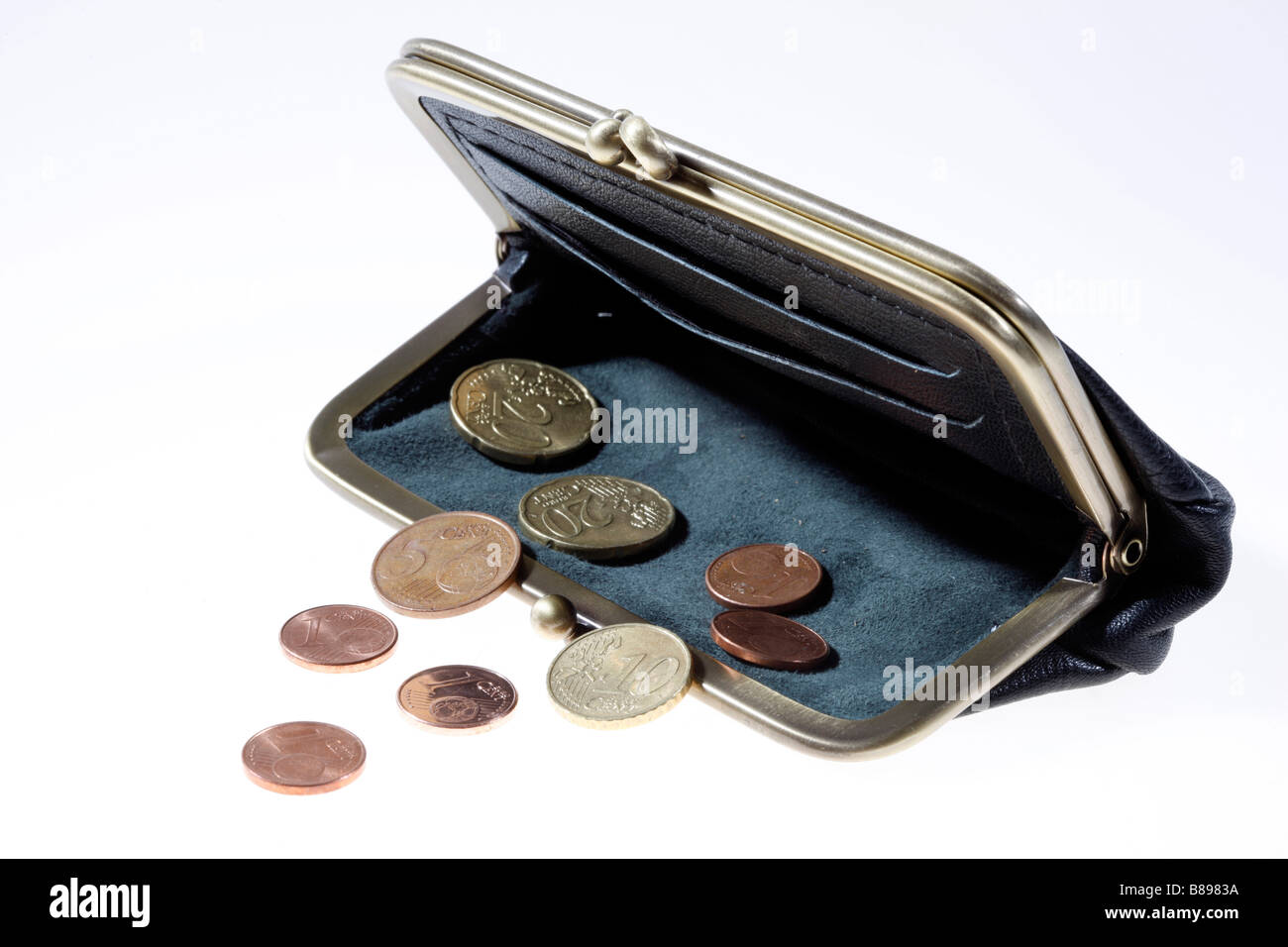 Purse with coins Stock Photo