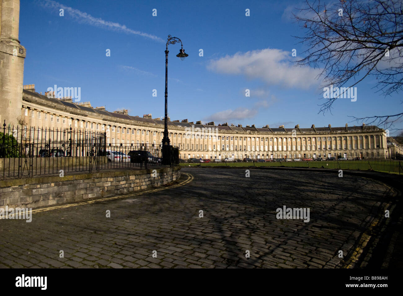 Royal Crescent in the city of Bath, England Stock Photo