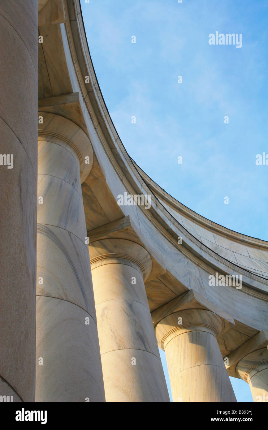 Marble Columns and Curves President Warren G Harding Memorial Marion Ohio Built of White Georgian Marble in 1927 Stock Photo