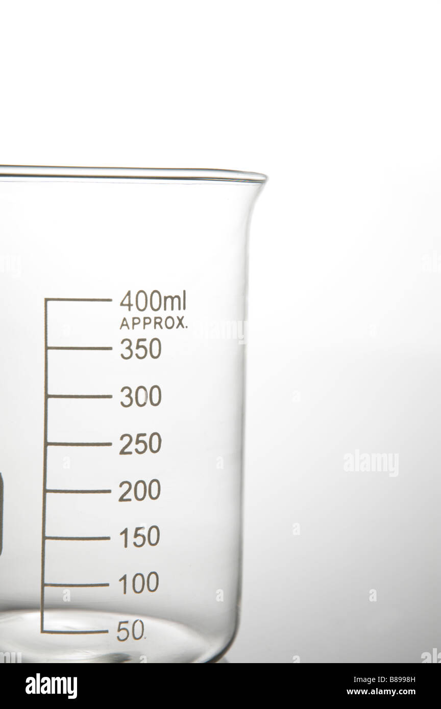 Glass beaker science lab Stock Photo Alamy