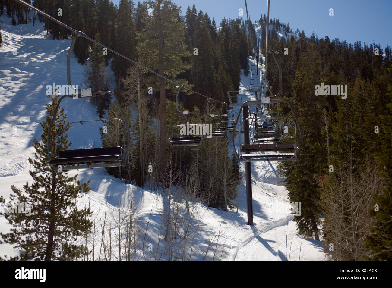 Olympic Valley, California; ski lift Stock Photo Alamy