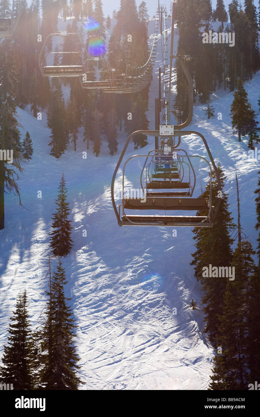 Olympic Valley, California; ski lift Stock Photo Alamy