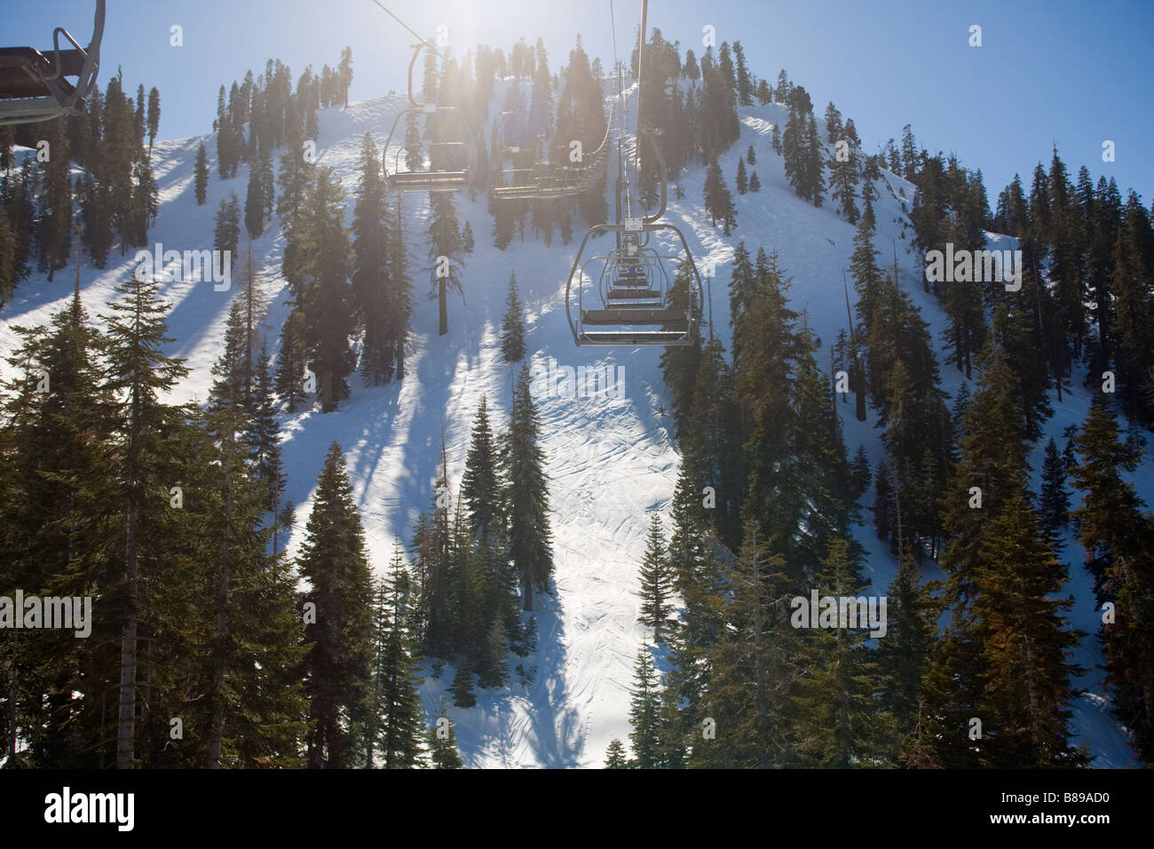 Olympic Valley, California; ski lift Stock Photo Alamy