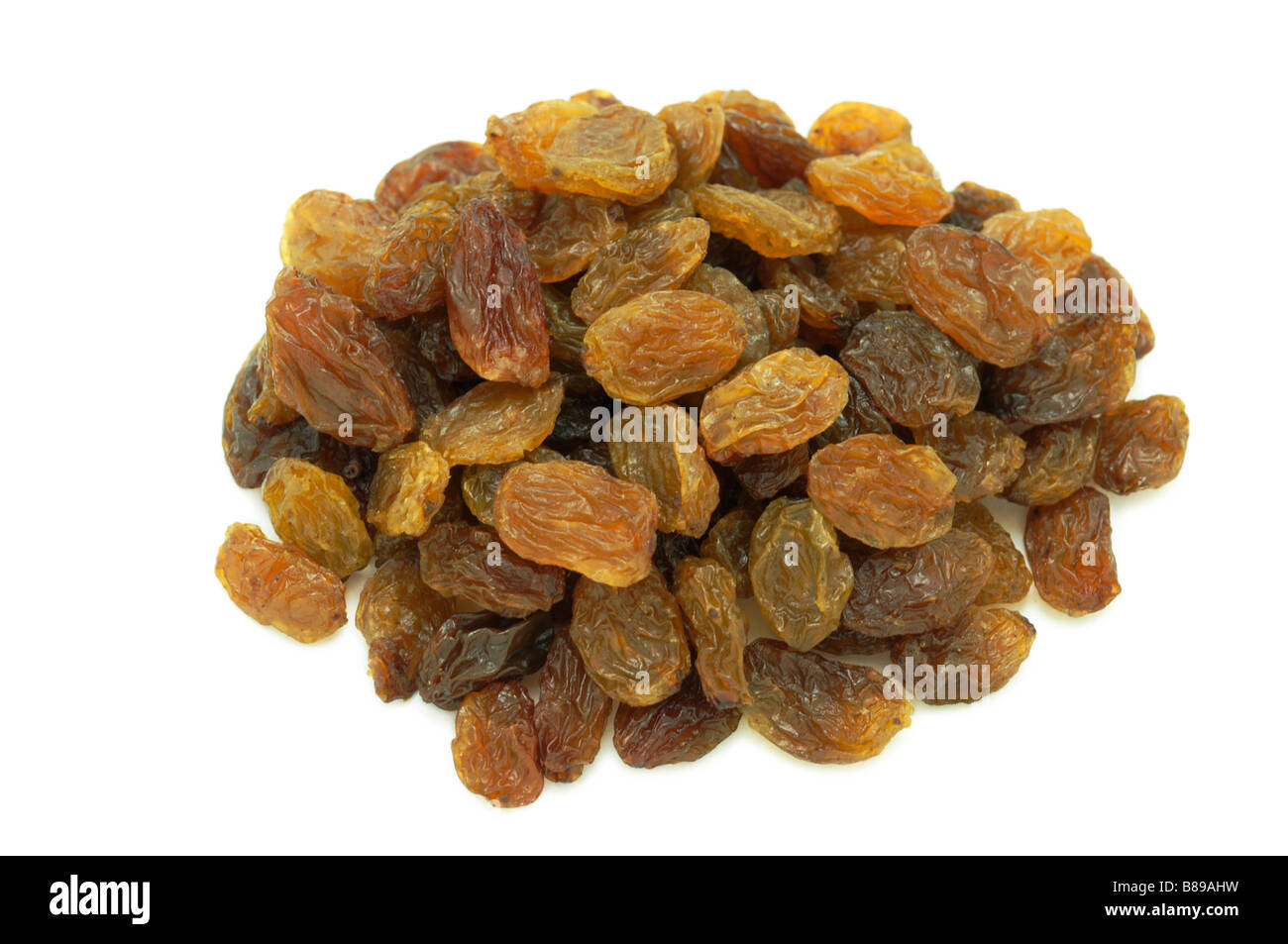 Sultanas, Yellow Raisins Stock Photo