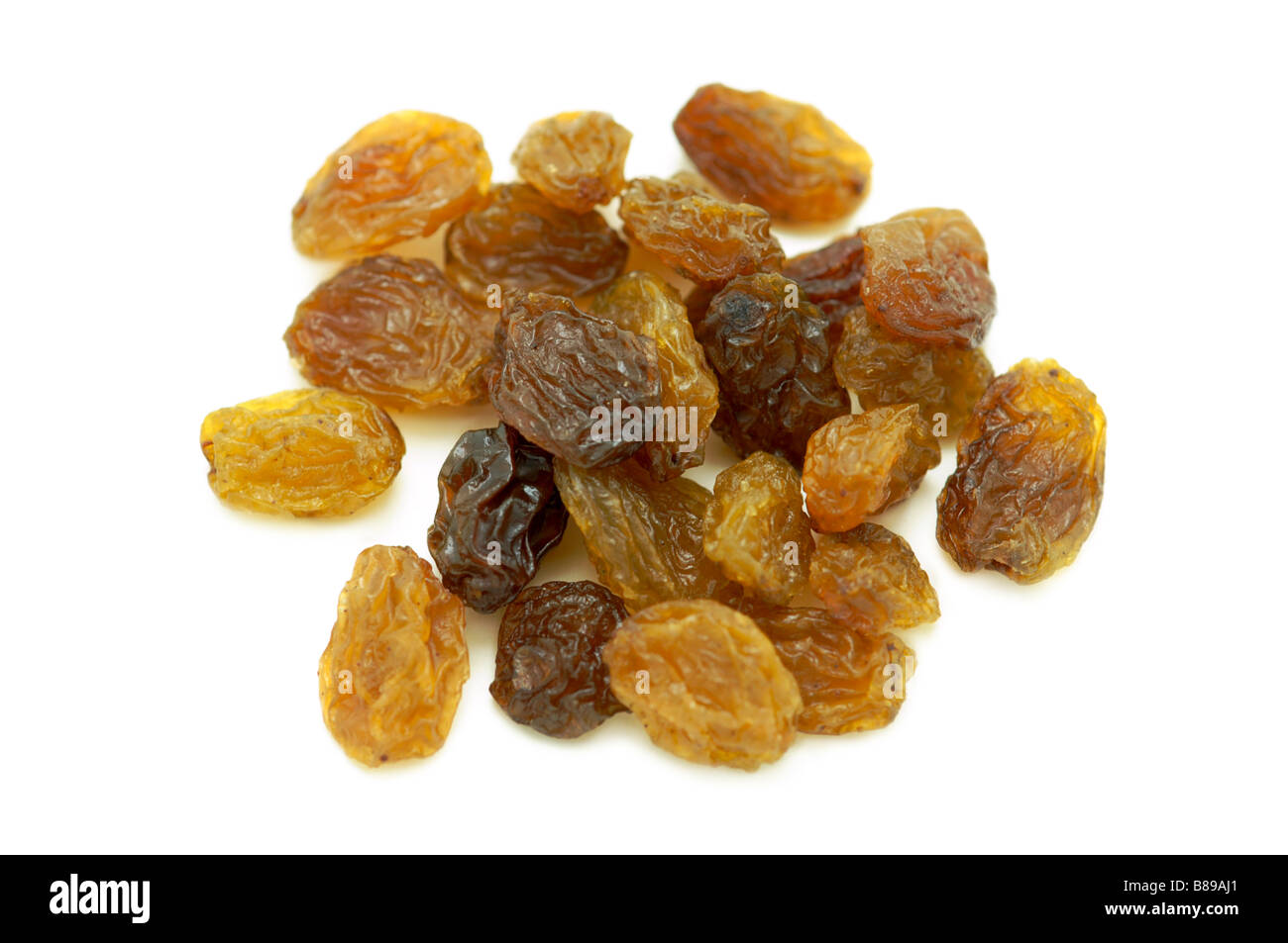 Sultanas, Yellow Raisins Stock Photo