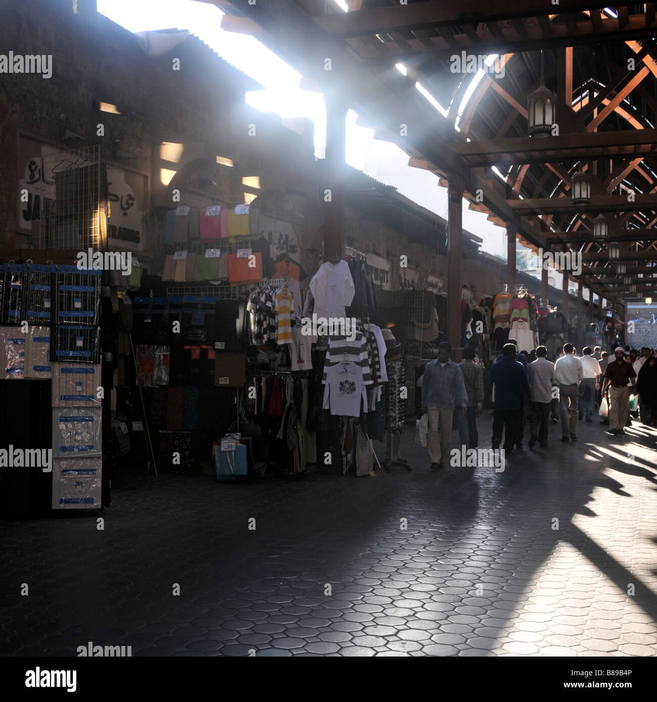 Dubai Old Souk open air market Stock Photo Alamy