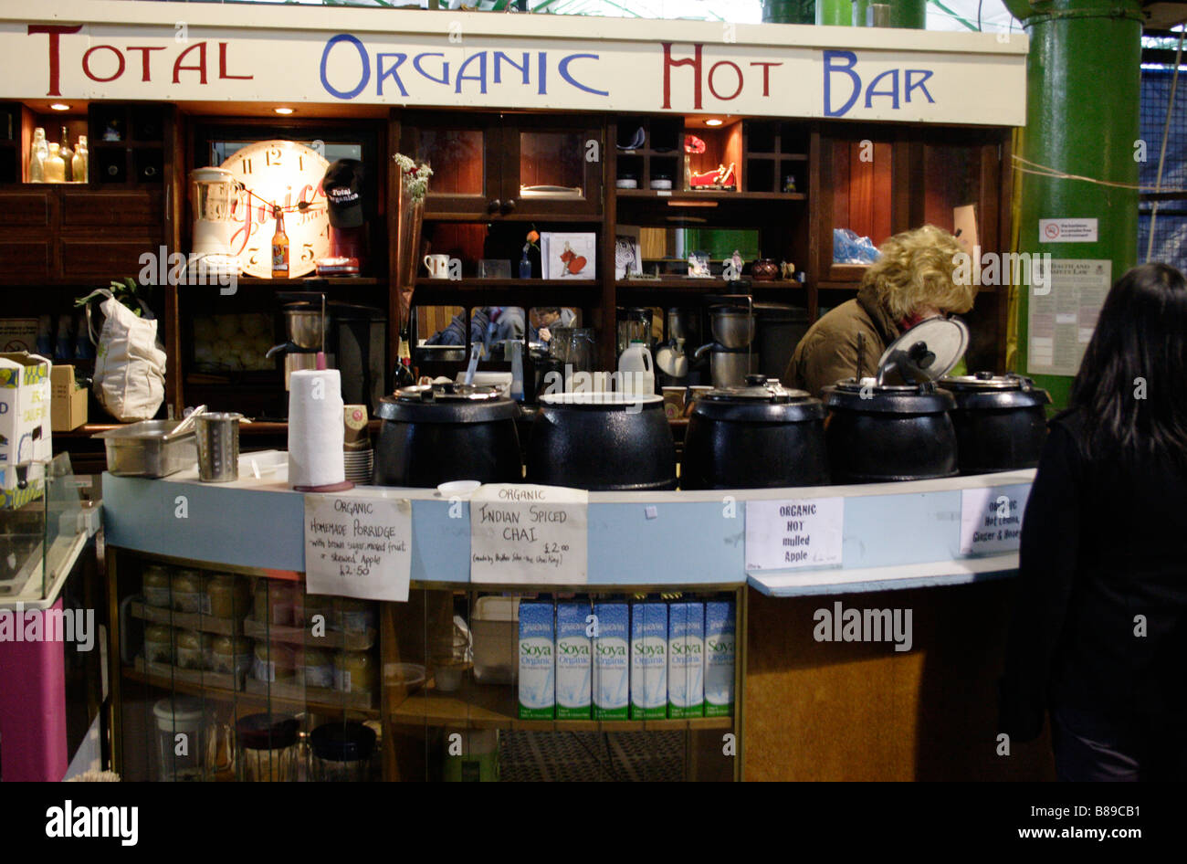 Total Organic Hot Bar at Borough Market London February 2009 Stock ...
