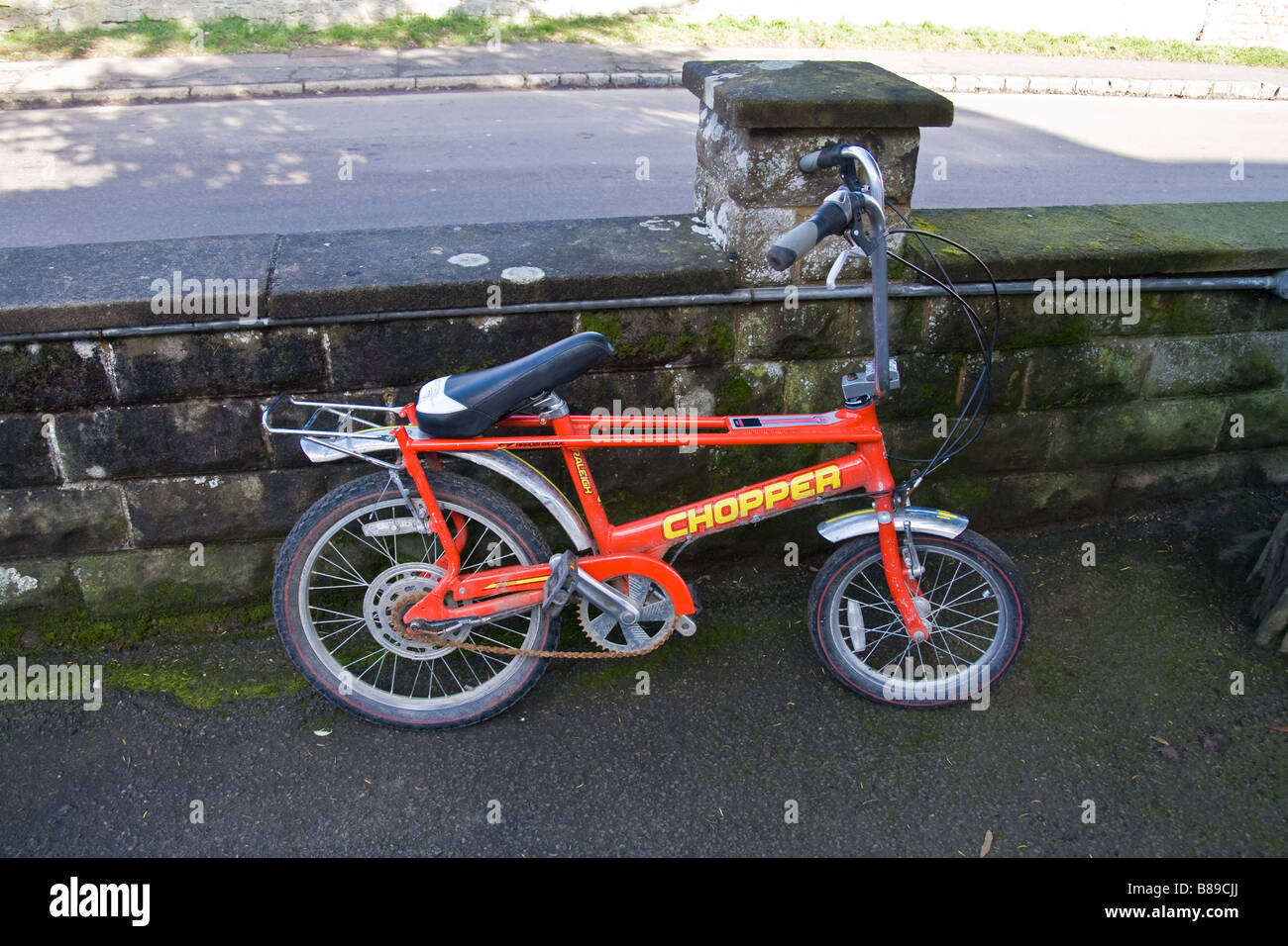 A reproduction of a classic bike, made by one of the biggest english bike producers in the 80s Stock Photo