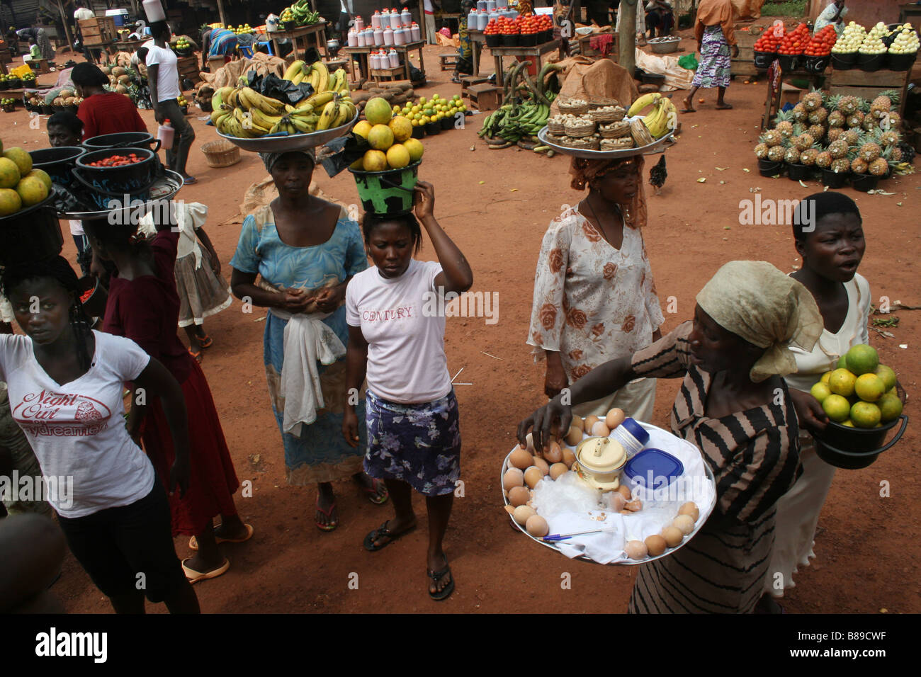 Street food market Africa Stock Photo
