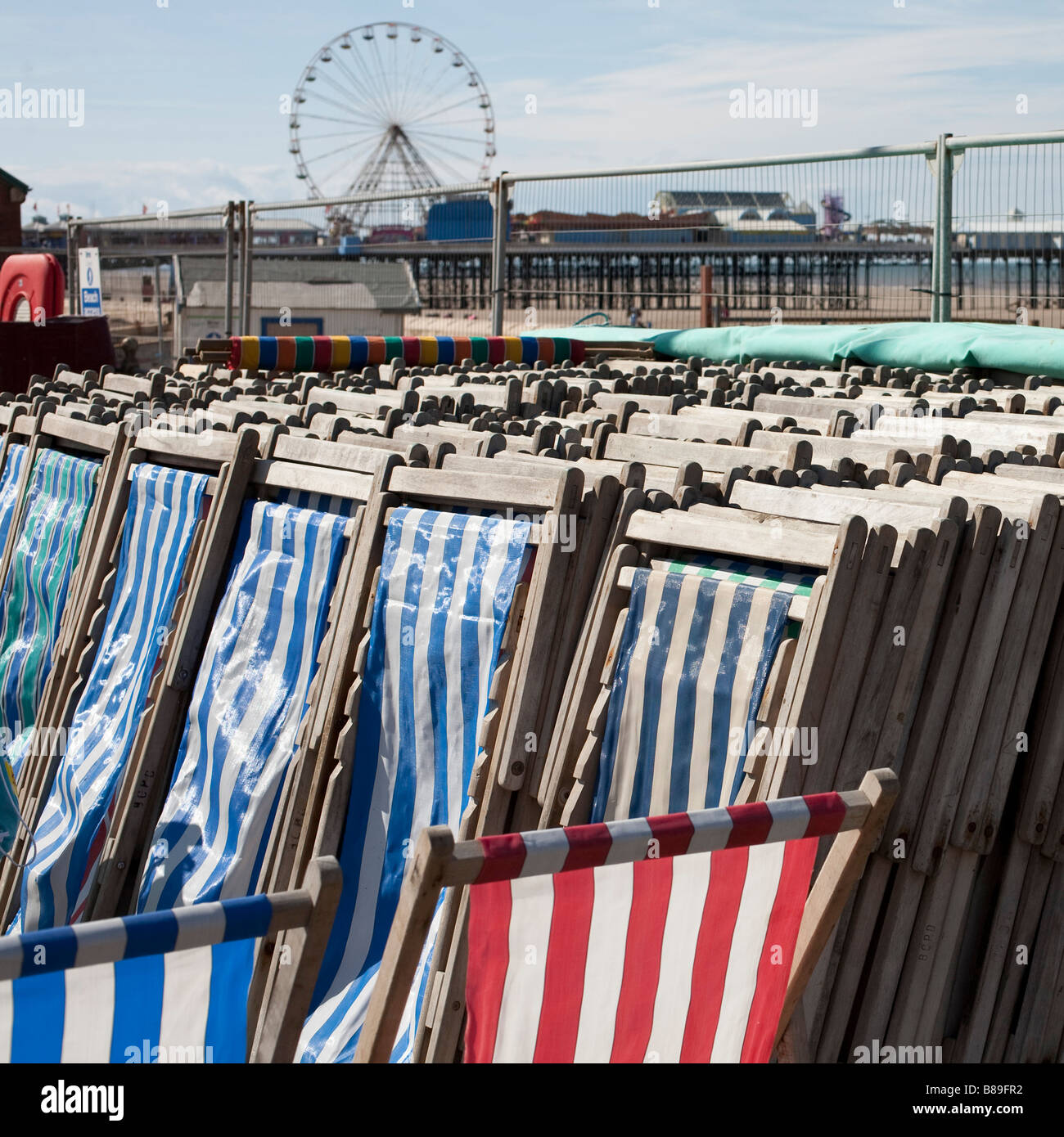 Blackpool deckchairs hi-res stock photography and images - Alamy