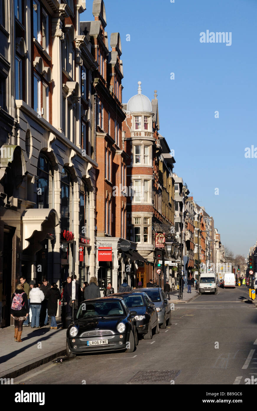 View along Great Portland Street London England Stock Photo Alamy