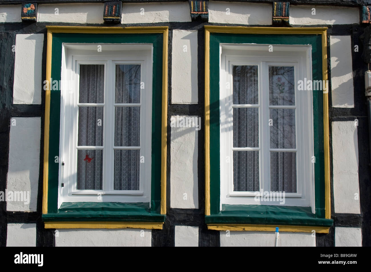 Traditional German architecture in the old town of Hattingen, Germany Stock Photo