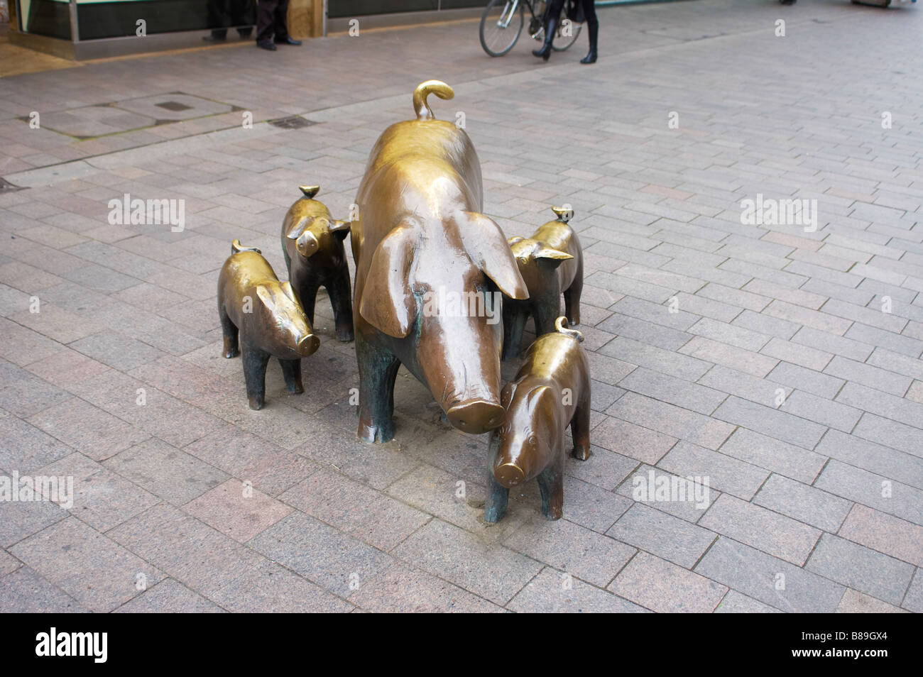 bronze pig sculpture Bremen Germany Stock Photo Alamy