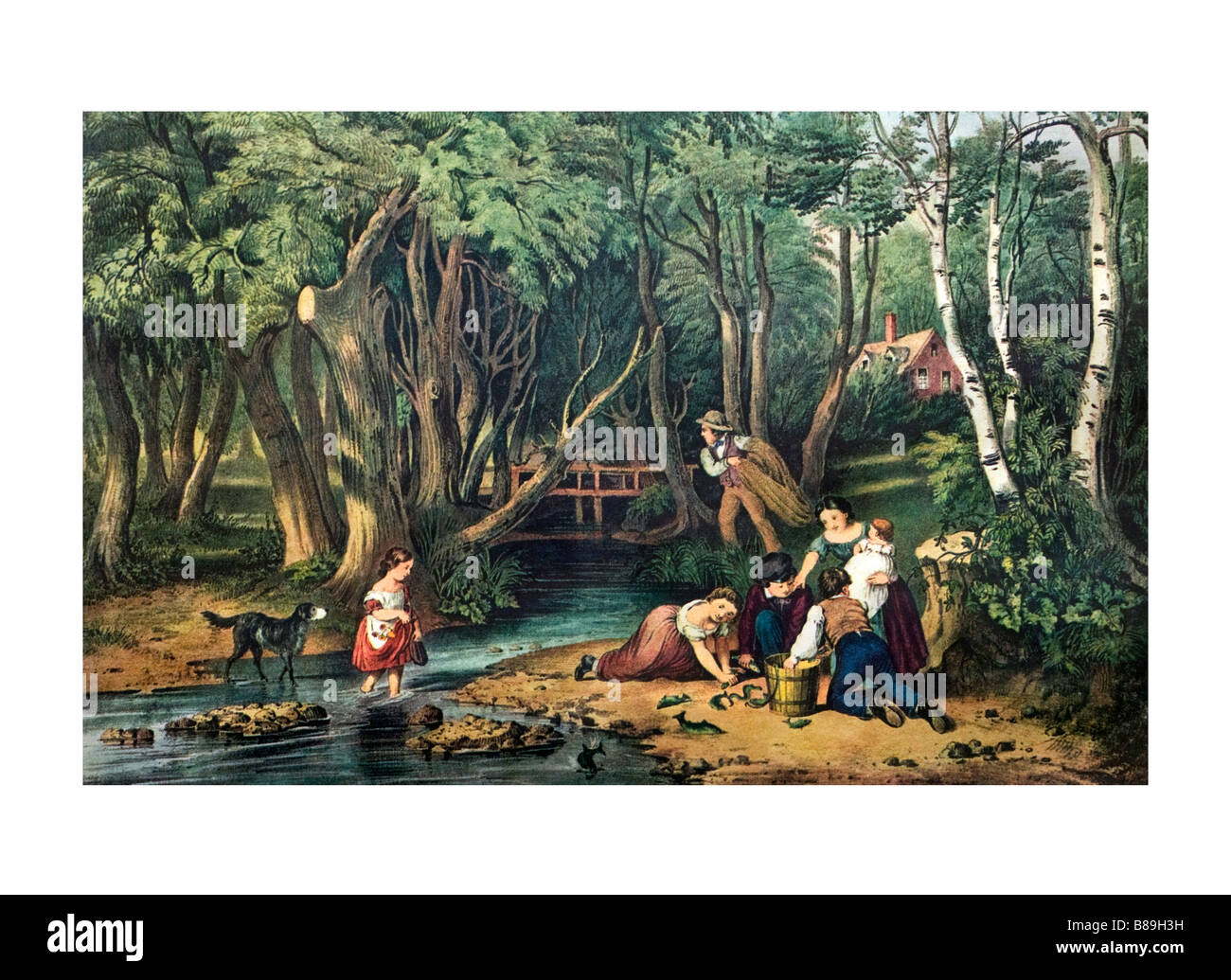Enhanced Currier and Ives print Stock Photo - Alamy