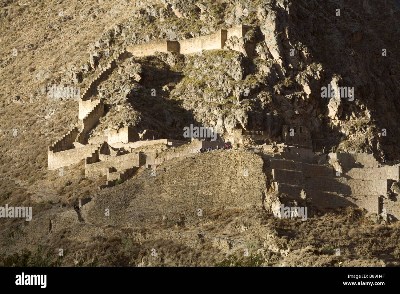 The Inca ruins at Ollantaytambo, Peru Stock Photo