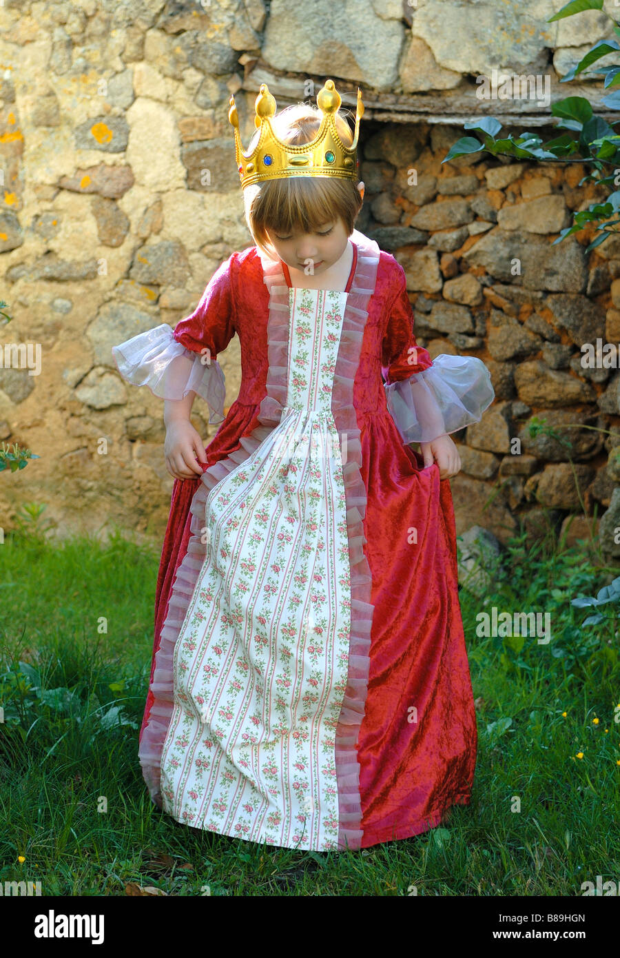 Young girl wearing Princess dressing up outfit Stock Photo Alamy