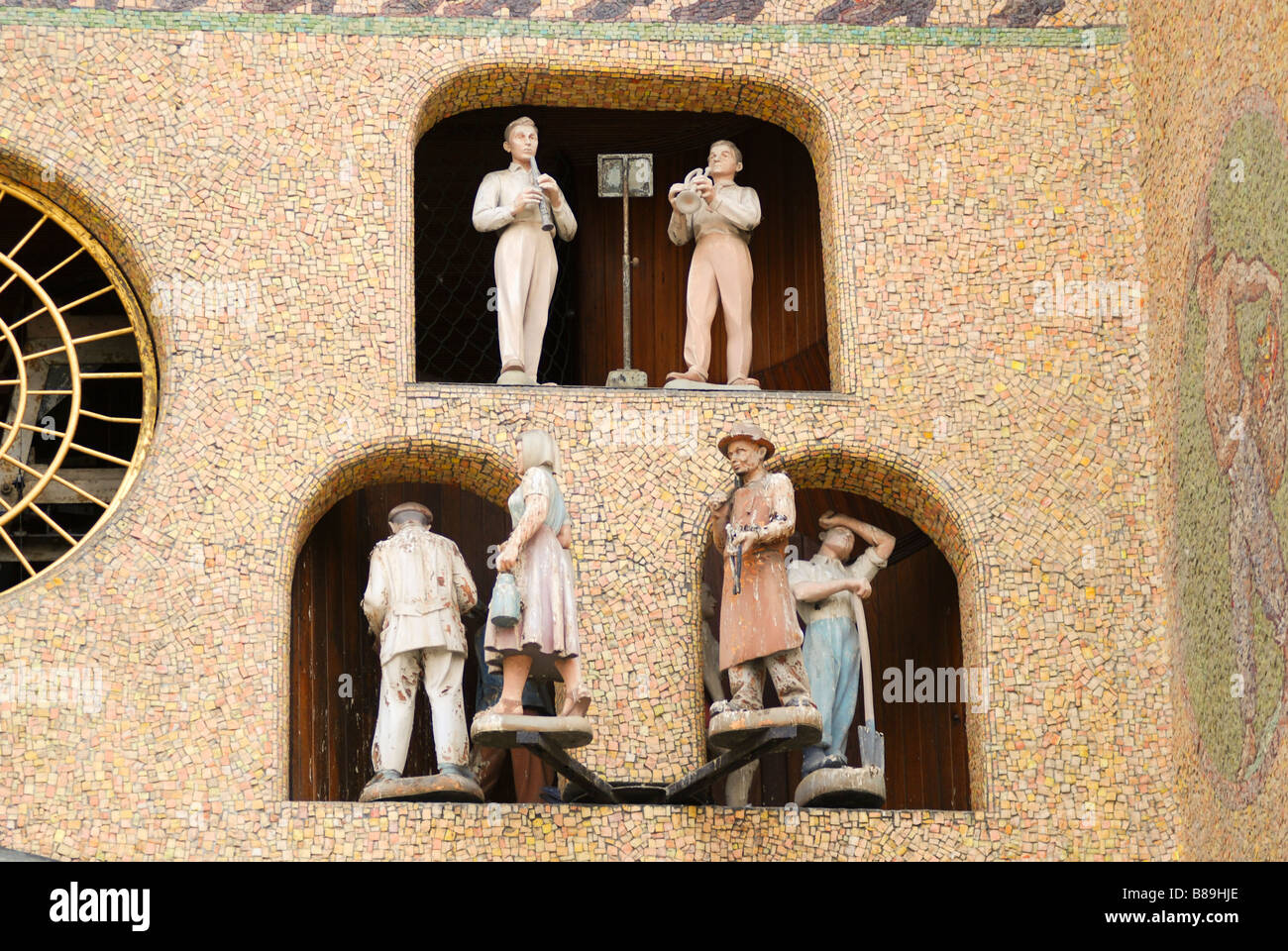 Communist Clock astronomical clock in communist style Olomouc Northern Moravia Czech ...