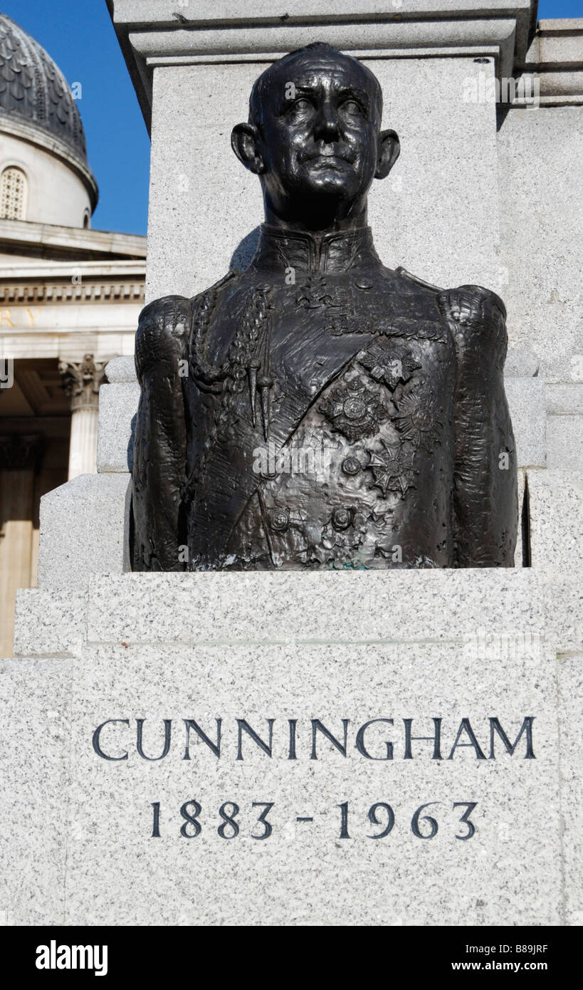 Statue of Viscount Andrew Browne Cunningham of Hyndhope in Trafalgar