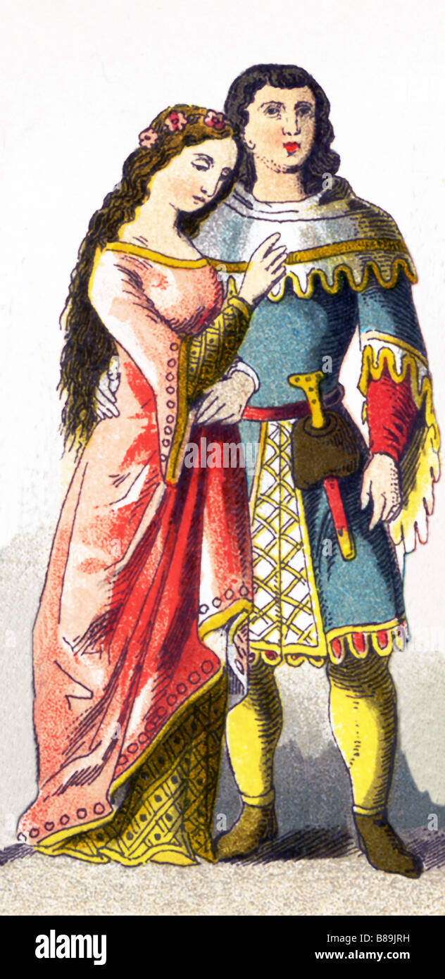 German Couple, 13001350 Stock Photo Alamy