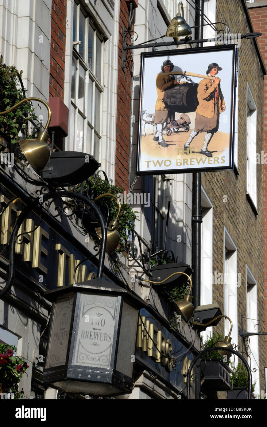 The Two Brewers pub in Monmouth Street London England Stock Photo